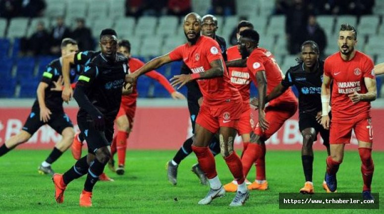 Ümraniyespor Trabzonspor Türkiye Kupası maçı golleri ve geniş özeti izle