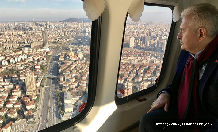 Binali Yıldırım İstanbul'u havadan inceledi