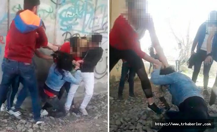 Kızı saçlarından tutup tekme tokat dövdüler, dehşeti kaydettiler - video izle