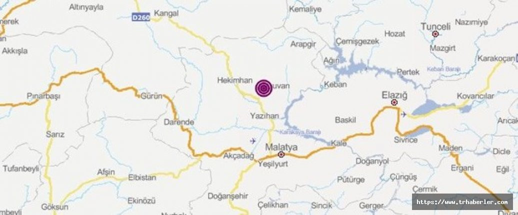 Malatya'da 4,5'lik deprem son dakika Malatya depremi - Son depremler