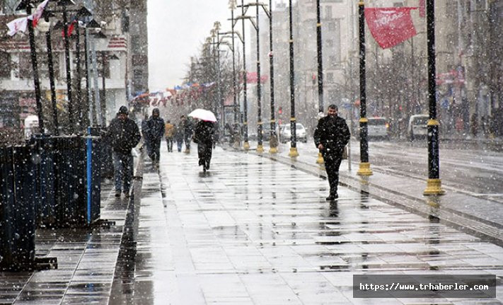Sivas'ta kar yağışı etkili oluyor!