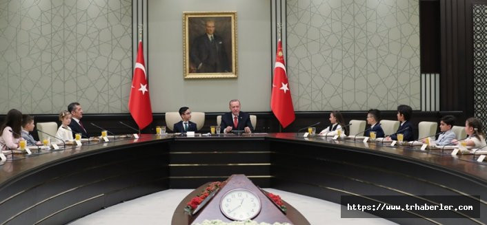 Cumhurbaşkanı Recep Tayyip Erdoğan Çocukları Kabul Etti