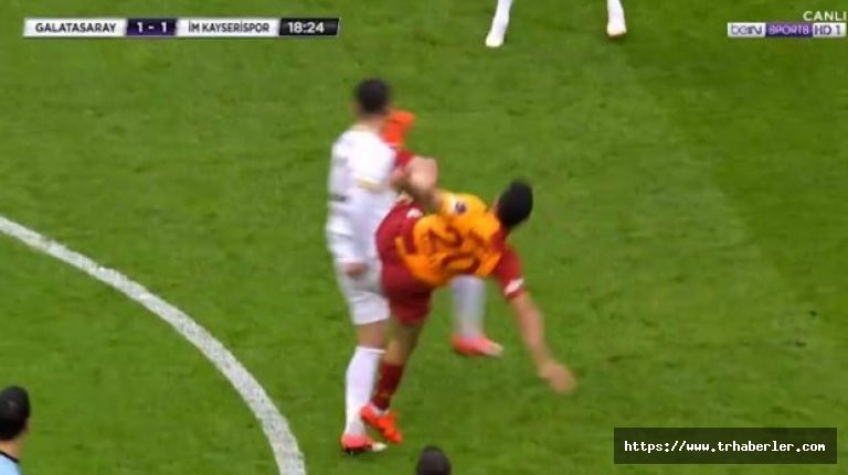 Galatasaray-Kayserispor maçına damga vuran pozisyon