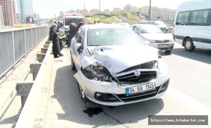 TEM Seyrantepe'de zincirleme trafik kazası meydana geldi!