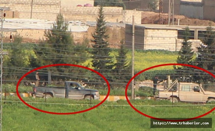 YPG'li teröristlerin Suriye'deki konvoyu görüntülendi!