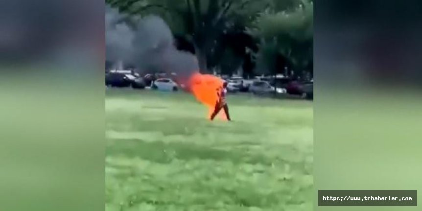 Beyaz Saray’ın önünde bir kişi kendisini yaktı!