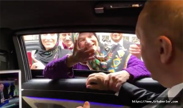 Cumhurbaşkanı Erdoğan ile yaşlı kadınla güldüren seçim sohbeti! video izle