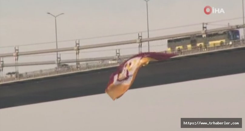 Galatasaray şampiyonluk bayrakları köprülere asıldı! video izle
