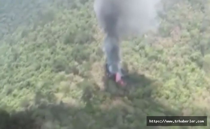 Meksika’da düşen askeri helikopterde 6 kişi öldü! Düşen helikopter havadan görüntülendi! video izle