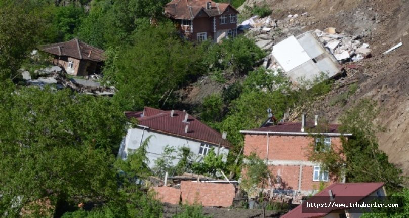 Ordu'da bir mahalleyi yokeden heyelan 15 evi tamamen yıktı!