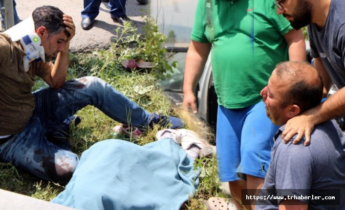 Bolu'da kazada yaralanan baba ölen oğlunun başında gözyaşı döktü!