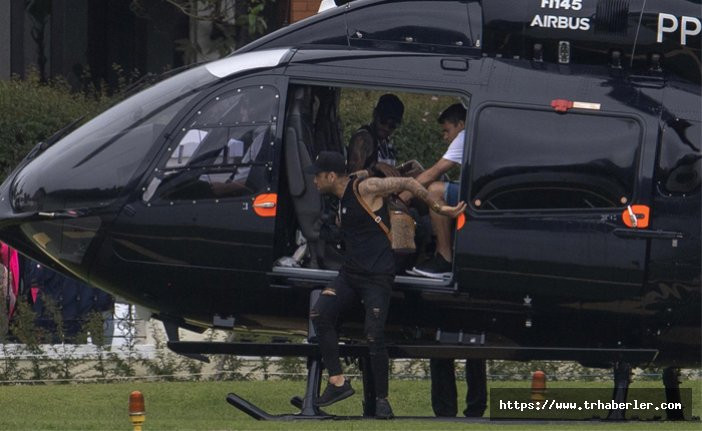 Neymar'ın helikopterle idmana gelmesi sosyal medyada olay oldu!
