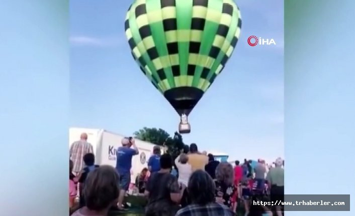Sıcak hava balonu kalabalığa daldı! İşte kaza anı