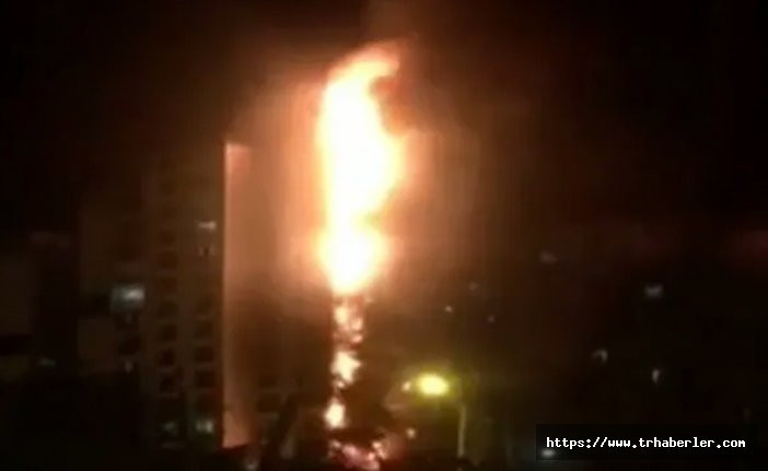 Ankara Eryaman'da 16 katlı binada yangın! video izle
