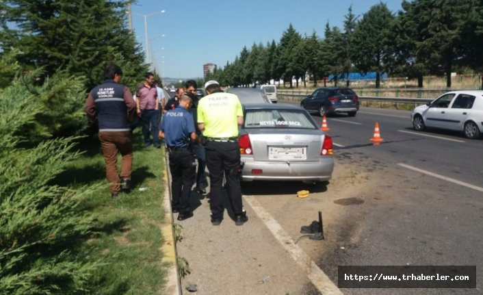 Uşak'ta kazaya giden polis hayatının şokunu yaşadı!