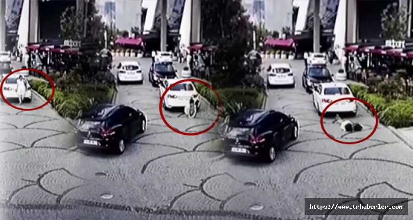 İstanbul’da yolda yürüyen kadının dehşeti yaşadığı kaza kamerada