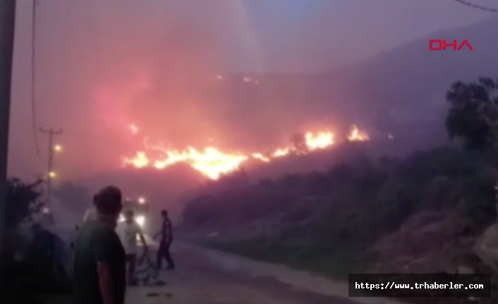 Marmara Adası'nda yangın yerleşim alanlarına ulaştı! Vatandaşlar tahliye ediliyor! video