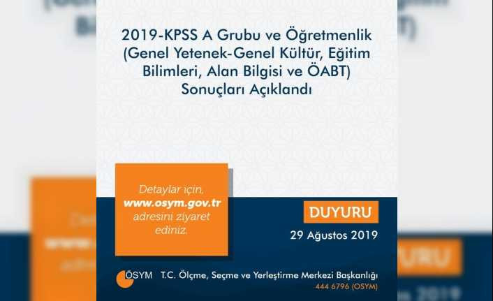 ÖSYM, 2019 KPSS sonuçlarını açıkladı