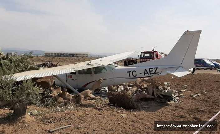 Antalya'da eğitim uçağı düştü