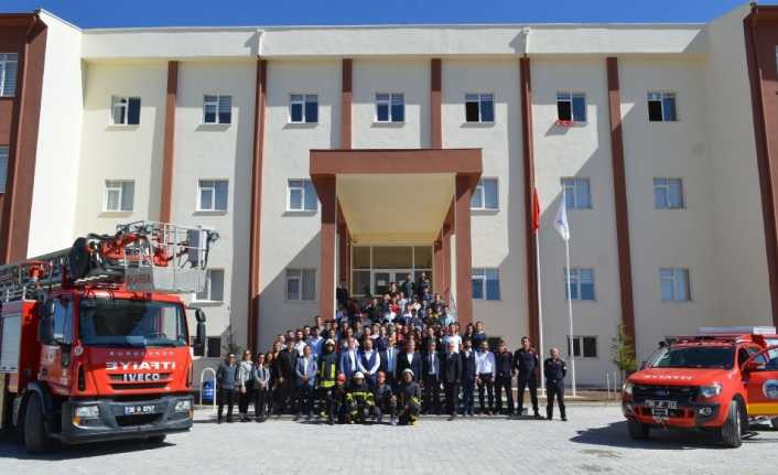 Bünyan Meslek Yüksekokulu’nda yangın tatbikatı yapıldı