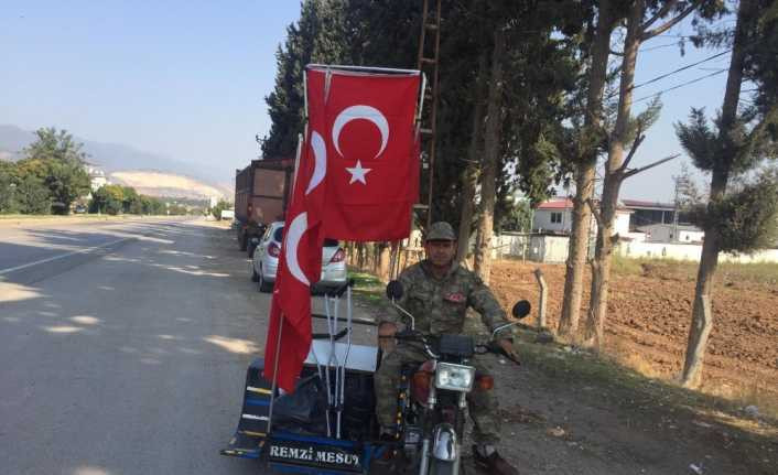 Engelliler Derneği Başkanı, Barış Pınarı Operasyonu’na destek için Şanlıurfa’ya doğru yola çıktı