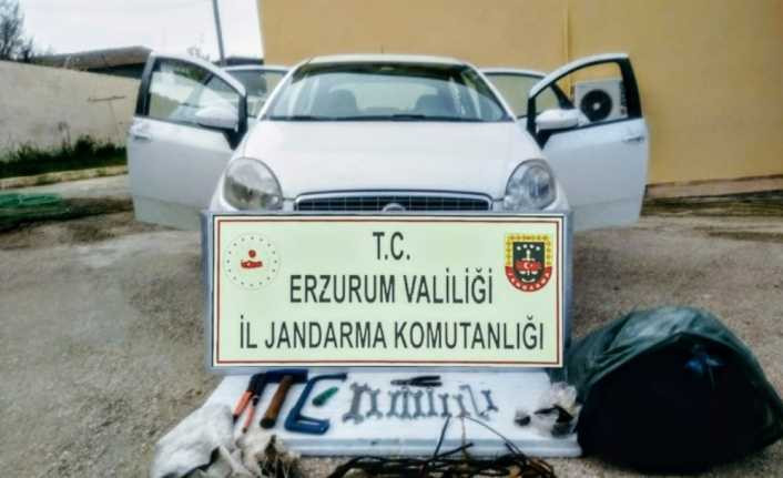 Erzurum’da iş makinası ve trafo hırsızlığı çetesi çökertildi