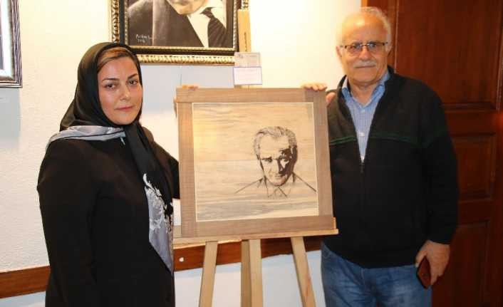 İranlı sanatçı çiftten Atatürk tablosu