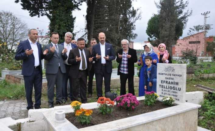 Terme Belediyesi Kurtuluş Savaşı gazisinin mezarını yeniledi
